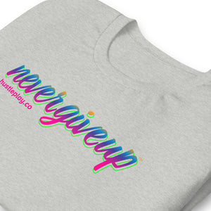 nevergiveup™ Branded Unisex Short Sleeve T-Shirt - Neon Milky Way