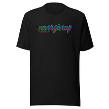 Load image into Gallery viewer, nevergiveup™ Branded Unisex Short Sleeve T-Shirt - Neon Milky Way
