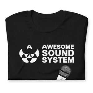 AWESOME SOUND SYSTEM A Voice Strong and True Unisex Short Sleeve T-Shirt - White Print