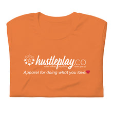 Load image into Gallery viewer, hustleplay.co Branded Unisex Short Sleeve T-Shirt - White Print
