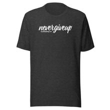 Load image into Gallery viewer, nevergiveup™ Branded Unisex Short Sleeve T-Shirt - White Print
