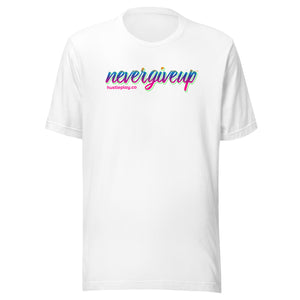 nevergiveup™ Branded Unisex Short Sleeve T-Shirt - Neon Milky Way