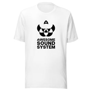 AWESOME SOUND SYSTEM BRAND LOGO Unisex Short Sleeve T-Shirt - Black Print