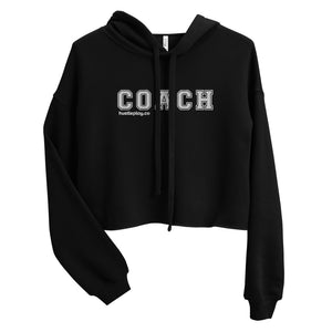 COACH™ Branded Cropped Hoodie - Embroidered White Thread
