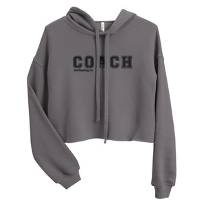 COACH™ Branded Cropped Hoodie - Embroidered Black Thread